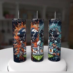 NFL Seahawks VS. Patriot’s 50 playoffs 20 oz stainless steel tumbler  NWT